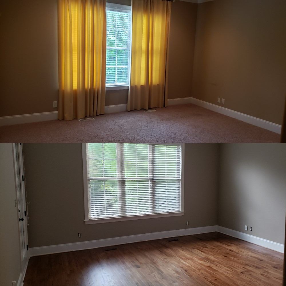 Hardwood Floor Installation and Bedroom Repaint